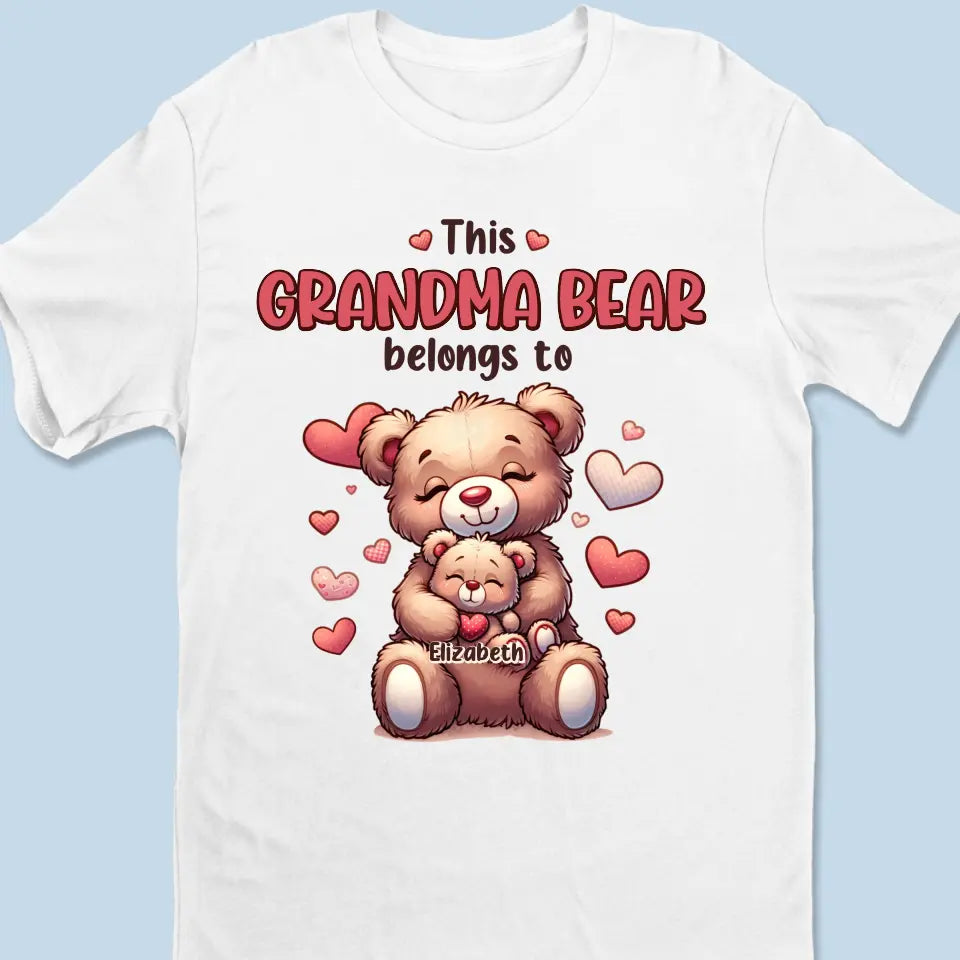 Cet ours grand-mère appartient à - T-shirt unisexe personnalisé, sweat à capuche, sweat-shirt - Fête des Mères, cadeau pour maman, grand-mère