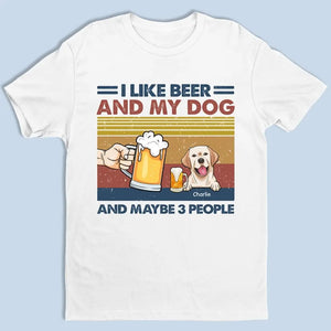 J'aime les chiens et la bière - T-shirt unisexe personnalisé, sweat à capuche, sweat-shirt - Fête des Pères, cadeau pour les propriétaires d'animaux et les amoureux des animaux