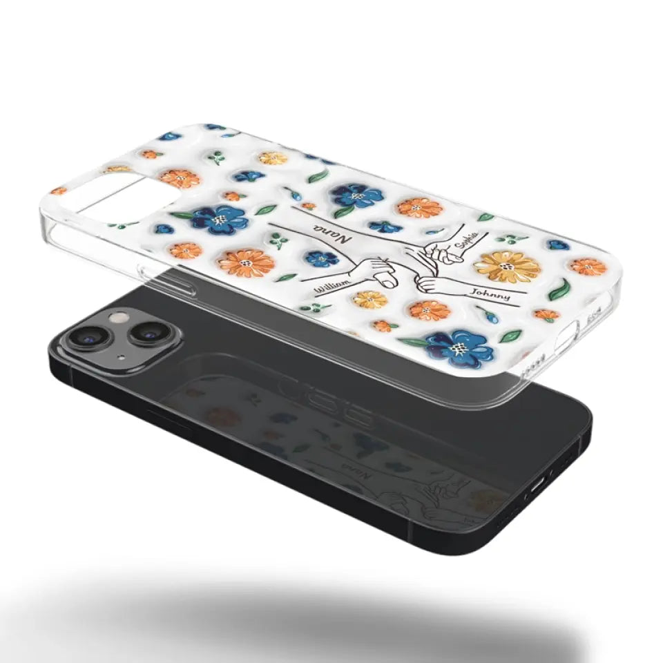 Meilleure maman du monde - Coque de téléphone transparente personnalisée avec effet gonflé en 3D - Cadeau pour la fête des mères, maman, grand-mère
