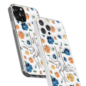 Meilleure maman du monde - Coque de téléphone transparente personnalisée avec effet gonflé en 3D - Cadeau pour la fête des mères, maman, grand-mère