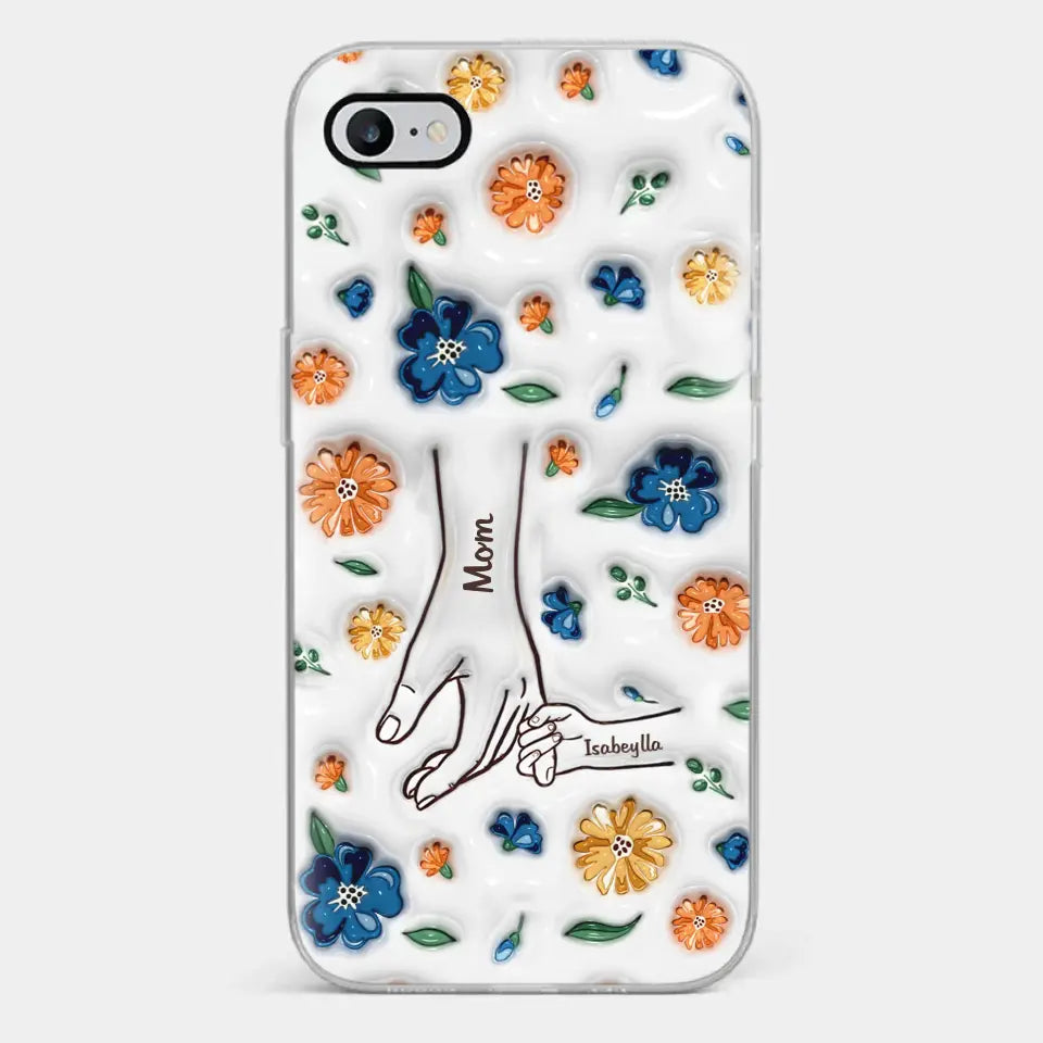 Meilleure maman du monde - Coque de téléphone transparente personnalisée avec effet gonflé en 3D - Cadeau pour la fête des mères, maman, grand-mère