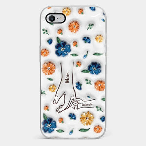 Meilleure maman du monde - Coque de téléphone transparente personnalisée avec effet gonflé en 3D - Cadeau pour la fête des mères, maman, grand-mère