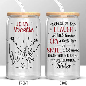Tu es mon âme sœur - Tasse en verre personnalisée Bestie, tasse à café glacé - Cadeau pour meilleures amies, BFF, sœurs