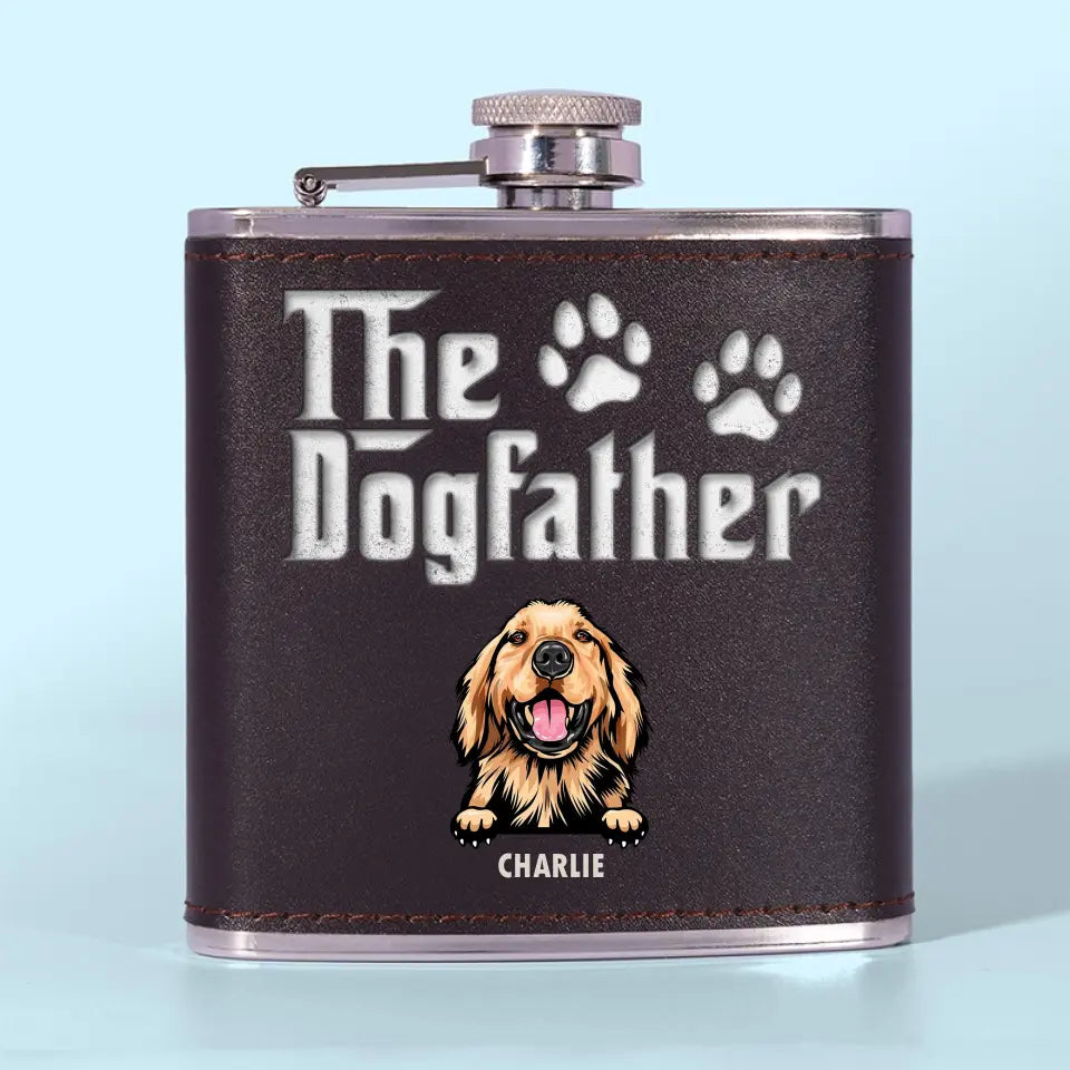 « Chien est Dieu » à l'envers - Flasque personnalisée pour chien - Fête des Pères, cadeau pour les propriétaires d'animaux et les amoureux des animaux