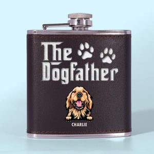 « Chien est Dieu » à l'envers - Flasque personnalisée pour chien - Fête des Pères, cadeau pour les propriétaires d'animaux et les amoureux des animaux