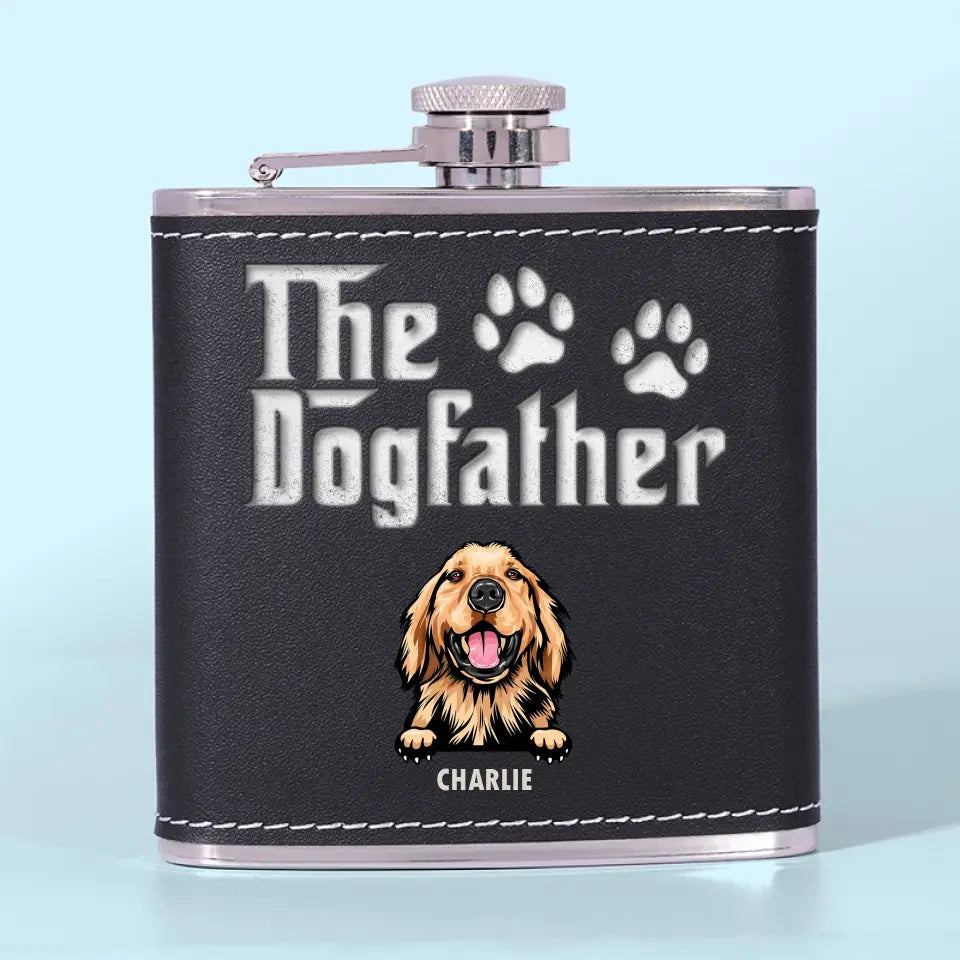 « Chien est Dieu » à l'envers - Flasque personnalisée pour chien - Fête des Pères, cadeau pour les propriétaires d'animaux et les amoureux des animaux