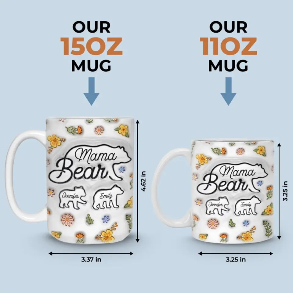 Avoir un endroit où aller, c'est chez soi - Mug personnalisé avec effet gonflé en 3D - Fête des Mères, cadeau pour maman, grand-mère