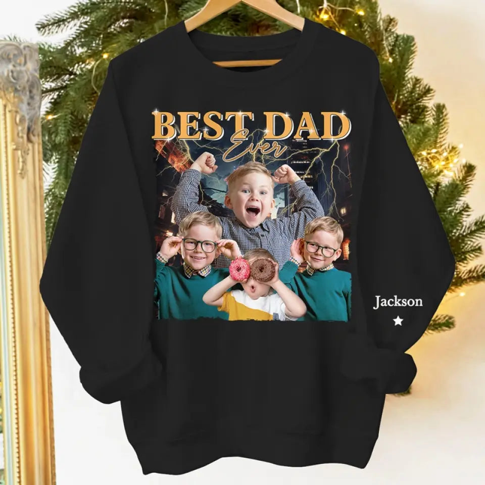 L'amour est l'huile qui apaise les frictions - Sweat-shirt unisexe personnalisé avec motif sur la manche - Fête des pères, cadeau pour papa, grand-père