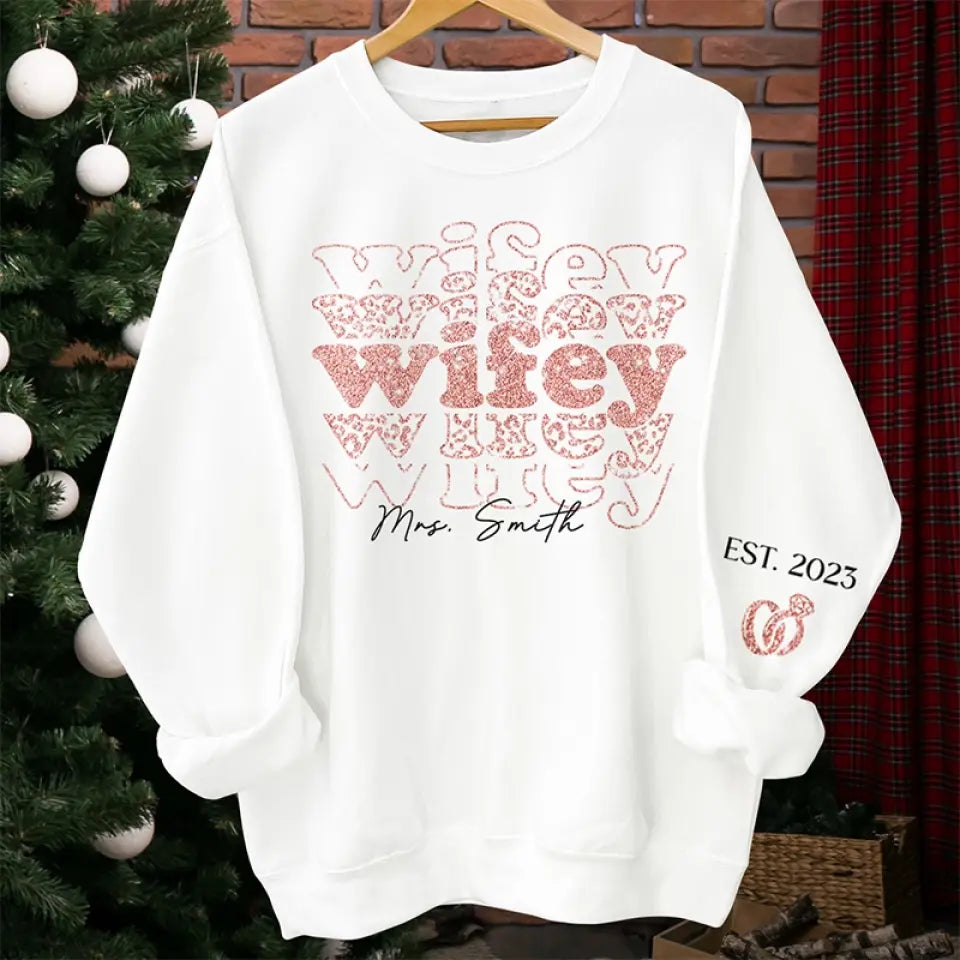 Tu es mon rayon de soleil - Sweat-shirt unisexe personnalisé avec motif sur la manche - Cadeau pour mari et femme, anniversaire