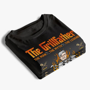 Le Grillfather, la légende - T-shirt unisexe personnalisé, sweat à capuche, sweat-shirt - Fête des pères, cadeau pour papa, grand-père