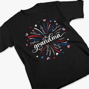 Les petits cœurs de grand-mère - T-shirt unisexe personnalisé, sweat à capuche, sweat-shirt - Fête des Mères, 4 juillet, cadeau pour maman, grand-mère