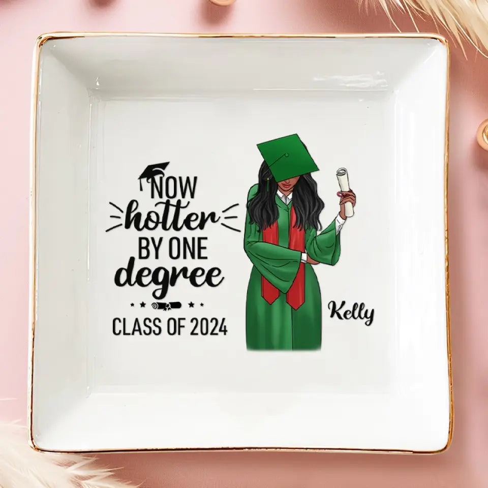 Un degré de plus pour la chaleur - Plat à bijoux personnalisé pour la famille - Cadeau de remise de diplôme pour les membres de la famille, les frères et sœurs