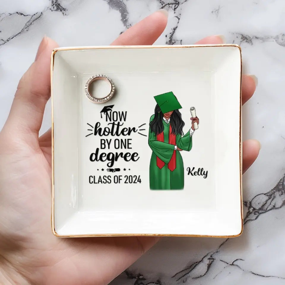 Un degré de plus pour la chaleur - Plat à bijoux personnalisé pour la famille - Cadeau de remise de diplôme pour les membres de la famille, les frères et sœurs