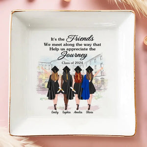 Nous l'avons fait - Plat à bijoux personnalisé Bestie - Cadeau de remise de diplôme pour meilleures amies, meilleures amies, sœurs