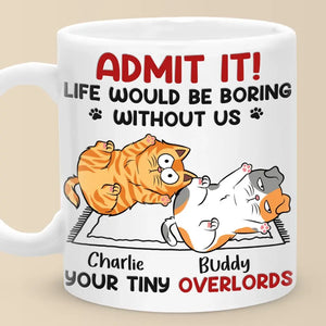 Tout ce dont vous avez besoin, c'est d'amour et d'un chat - Mug personnalisé avec chat - Fête des pères, cadeau pour les propriétaires d'animaux et les amoureux des animaux