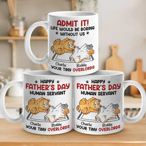 Tout ce dont vous avez besoin, c'est d'amour et d'un chat - Mug personnalisé avec chat - Fête des pères, cadeau pour les propriétaires d'animaux et les amoureux des animaux