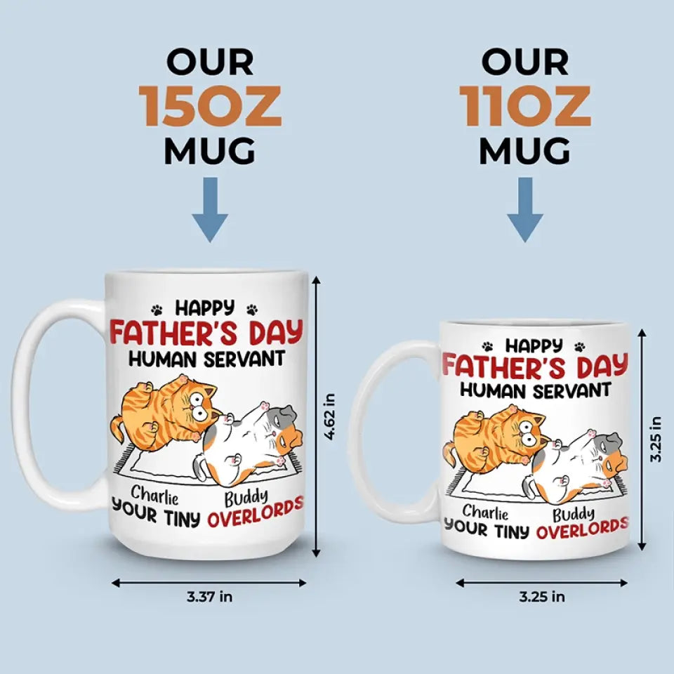 Tout ce dont vous avez besoin, c'est d'amour et d'un chat - Mug personnalisé avec chat - Fête des pères, cadeau pour les propriétaires d'animaux et les amoureux des animaux