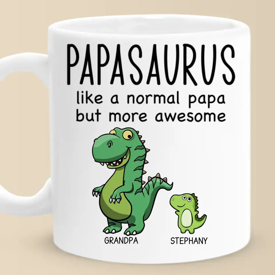 Un papa normal mais encore plus génial - Mug personnalisé pour la famille - Fête des pères, cadeau pour papa, grand-père