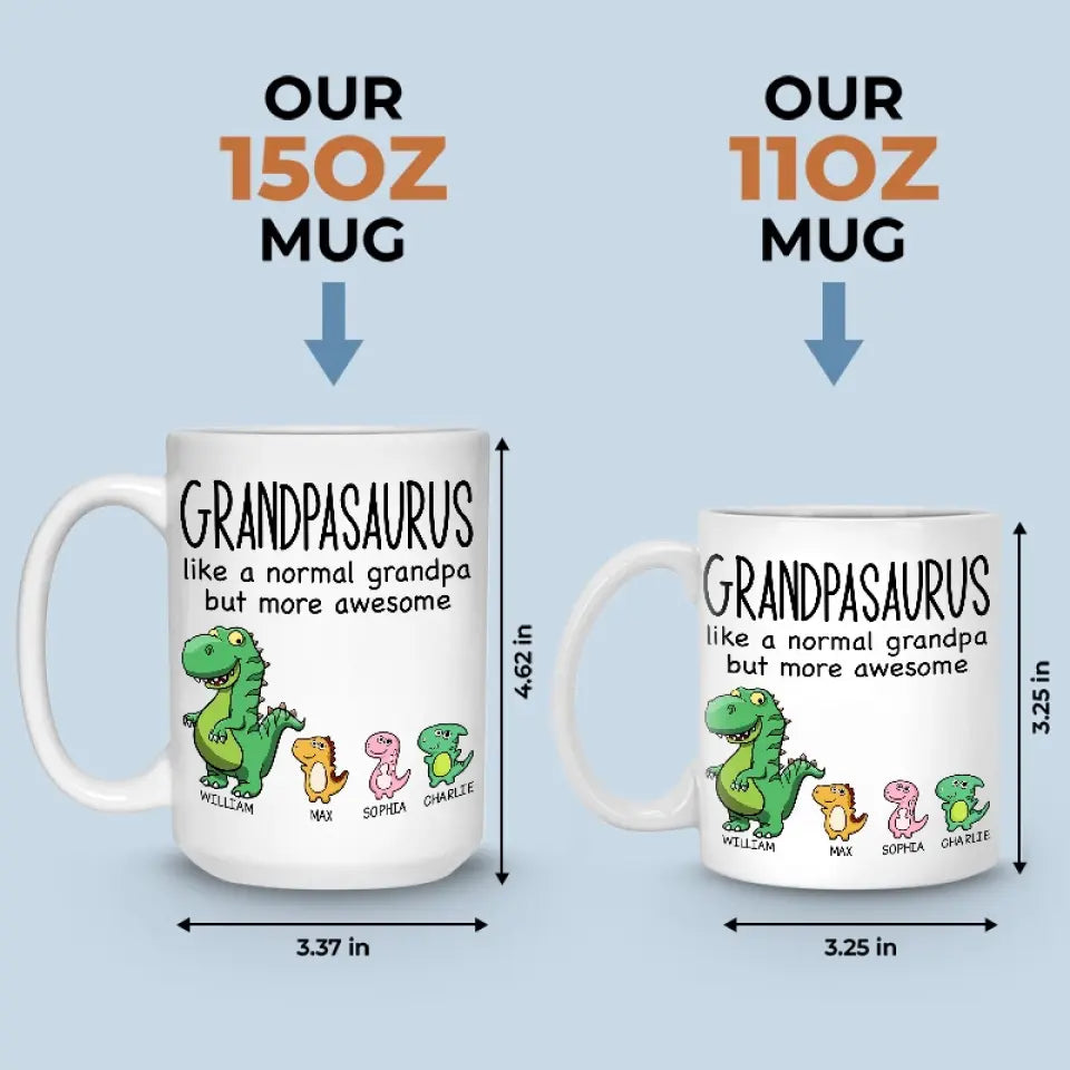 Un papa normal mais encore plus génial - Mug personnalisé pour la famille - Fête des pères, cadeau pour papa, grand-père