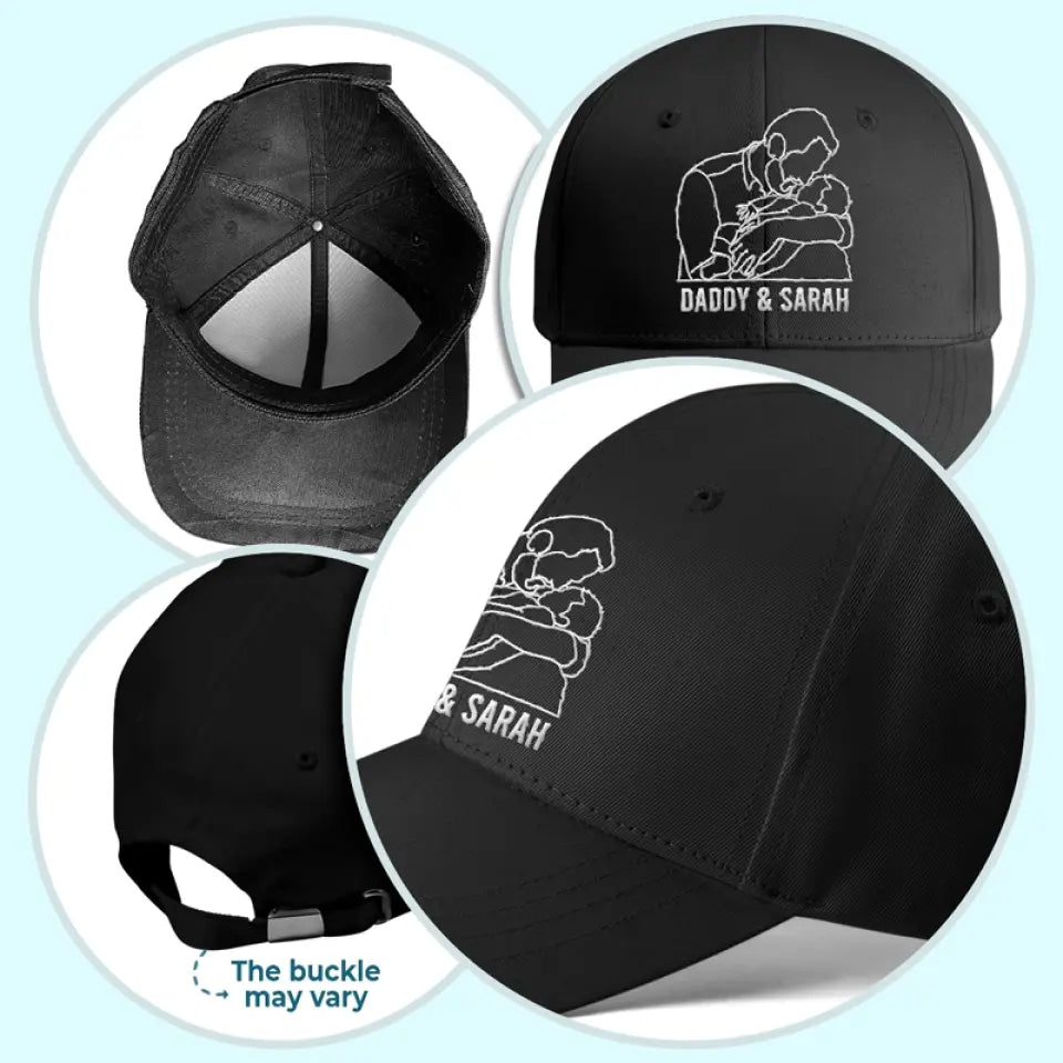 Photo personnalisée Bonne fête des pères de la part de votre fils préféré - Casquette brodée personnalisée en famille - Fête des pères, cadeau pour papa