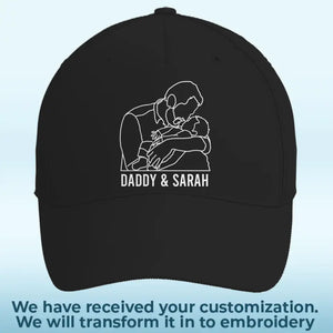 Photo personnalisée Bonne fête des pères de la part de votre fils préféré - Casquette brodée personnalisée en famille - Fête des pères, cadeau pour papa