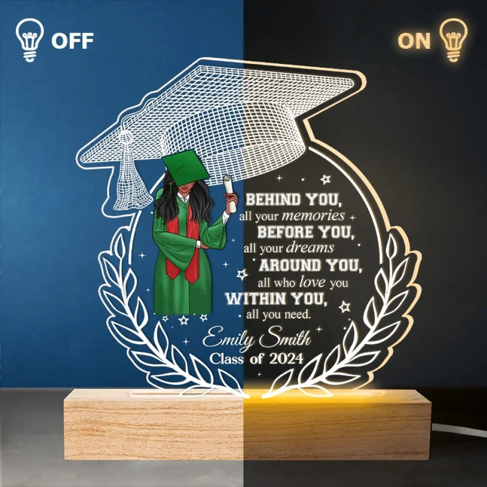 Si vous en rêvez, vous pouvez le faire - Lumière LED 3D personnalisée en forme de famille - Cadeau de remise de diplôme pour les membres de la famille, les frères et sœurs