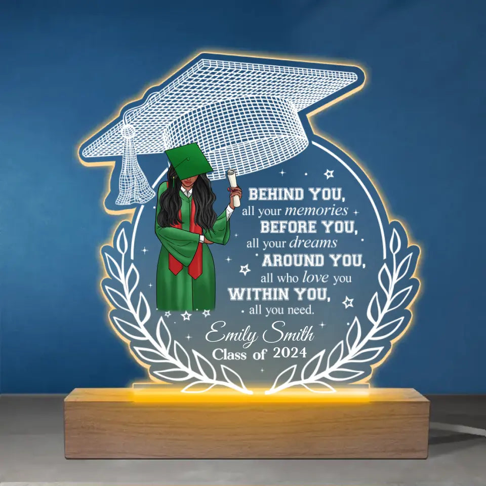 Si vous en rêvez, vous pouvez le faire - Lumière LED 3D personnalisée en forme de famille - Cadeau de remise de diplôme pour les membres de la famille, les frères et sœurs