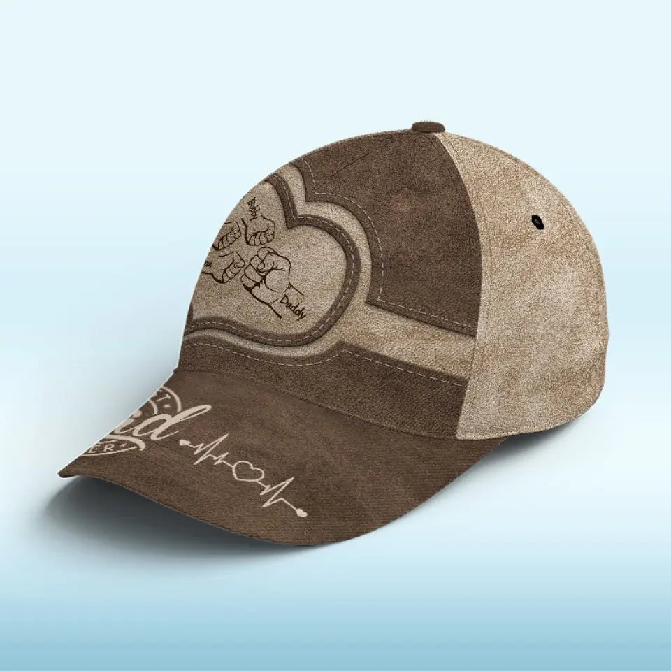 Les meilleurs papas sont promus grand-père - Casquette personnalisée pour la famille, casquette classique à imprimé intégral - Fête des pères, cadeau pour papa et grand-père