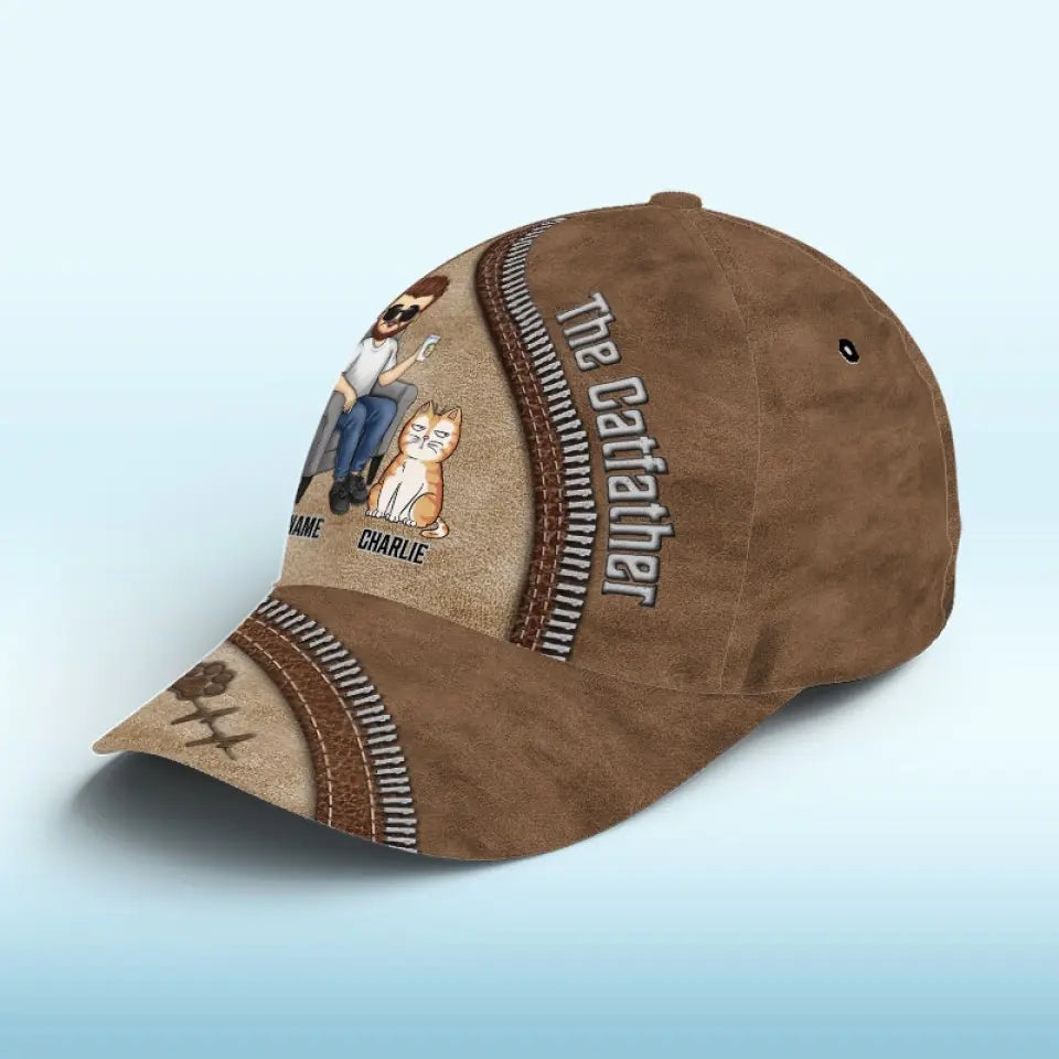 L'expression « chat domestique » est un oxymore - Chapeau personnalisé pour chat, casquette classique à imprimé intégral - Fête des pères, cadeau pour papa, grand-père