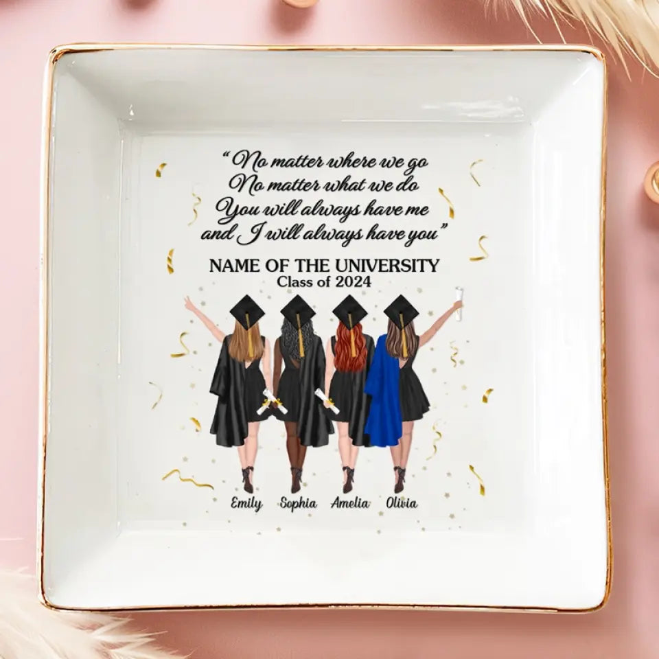 Soyez le meilleur de ce que vous êtes - Plat à bijoux personnalisé Bestie - Cadeau de remise de diplôme pour meilleures amies, meilleures amies, sœurs