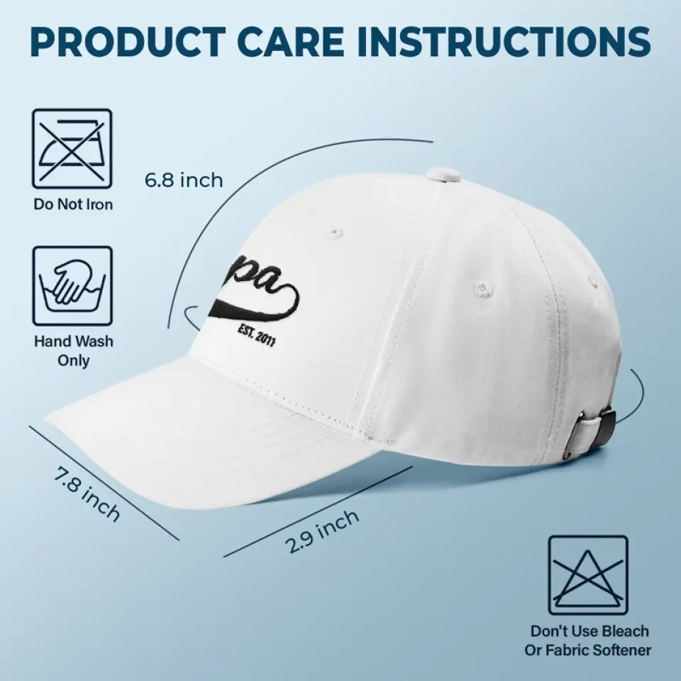 Hé papa, tu fais du bon travail - Casquette brodée personnalisée en famille - Fête des pères, cadeau pour papa