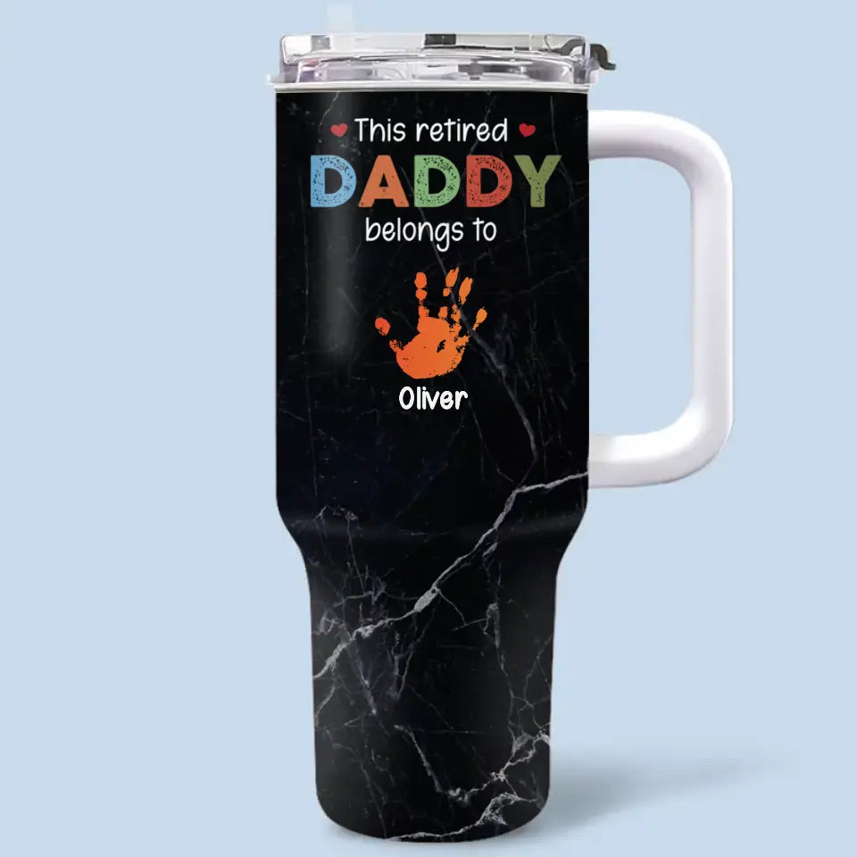 Je suis un papa professionnel - Gobelet personnalisé en acier inoxydable de 40 oz avec poignée - Fête des pères, cadeau pour papa, grand-père