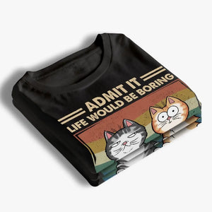 T-shirt unisexe personnalisé « You Gotta Love Dads » - Chat - Cadeau pour la fête des pères, pour les propriétaires d'animaux et les amoureux des animaux
