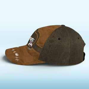 La vie est meilleure avec une queue qui remue à mes côtés - Casquette personnalisée pour chien et chat, casquette classique à imprimé intégral - Fête des pères, cadeau pour les propriétaires d'animaux et les amoureux des animaux