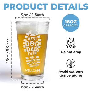 Le chien est un gentleman - Verre à bière personnalisé pour chien - Cadeau pour les propriétaires et les amoureux des animaux