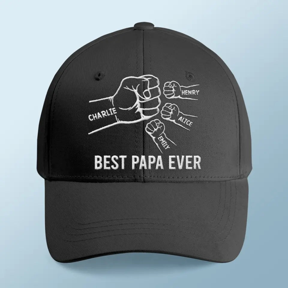 Tu es le meilleur papa du monde - Casquette brodée personnalisée pour la famille - Cadeau pour la fête des pères