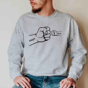 Papa, tu me soutiens - Sweat-shirt brodé personnalisé en famille - Fête des pères, cadeau pour papa, grand-père