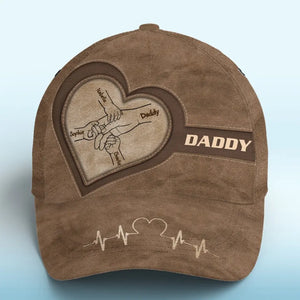 Tiens-moi la main et marche à mes côtés - Casquette personnalisée pour la famille, casquette classique à imprimé intégral - Fête des pères, cadeau pour papa, grand-père
