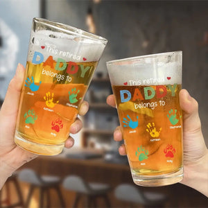 Être un bon père, c'est comme se raser - Verre à bière personnalisé pour la famille - Fête des pères, cadeau pour papa, grand-père