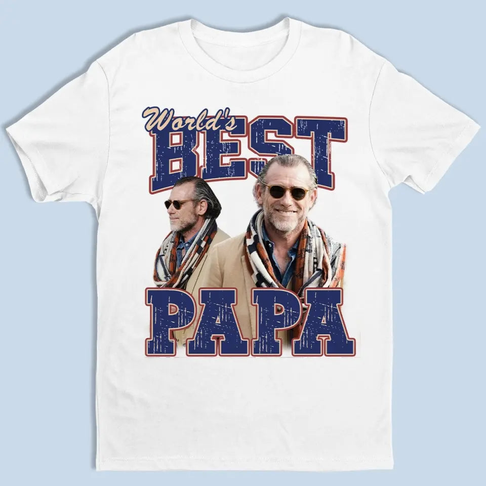 Photo personnalisée L'amour d'un père est le plan directeur pour l'avenir d'un enfant - T-shirt unisexe personnalisé, sweat à capuche, sweat-shirt personnalisé pour la famille - Cadeau pour papa, grand-père