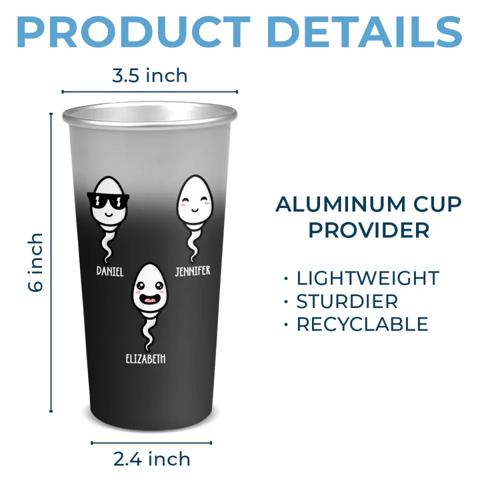 Les enfants voient la magie parce qu'ils la recherchent - Tasse personnalisée en aluminium à couleur changeante - Fête des pères, cadeau pour papa