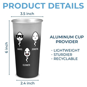 Les enfants voient la magie parce qu'ils la recherchent - Tasse personnalisée en aluminium à couleur changeante - Fête des pères, cadeau pour papa