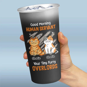 Merci pour vos collations quotidiennes - Gobelet personnalisé en aluminium à changement de couleur pour chat - Cadeau pour les propriétaires et les amoureux des animaux