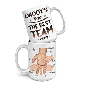 La meilleure équipe de tous les temps - Mug personnalisé pour la famille - Fête des pères, cadeau pour papa, grand-père