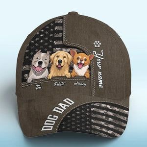 Le chien est le sujet idéal pour un portrait - Chapeau personnalisé pour chien, casquette classique à imprimé intégral - Fête des pères, cadeau pour les propriétaires d'animaux et les amoureux des animaux