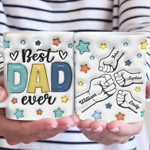 Papa, tu es mon ancre dans une mer agitée - Mug personnalisé en 3D avec effet gonflé - Cadeau pour la fête des pères