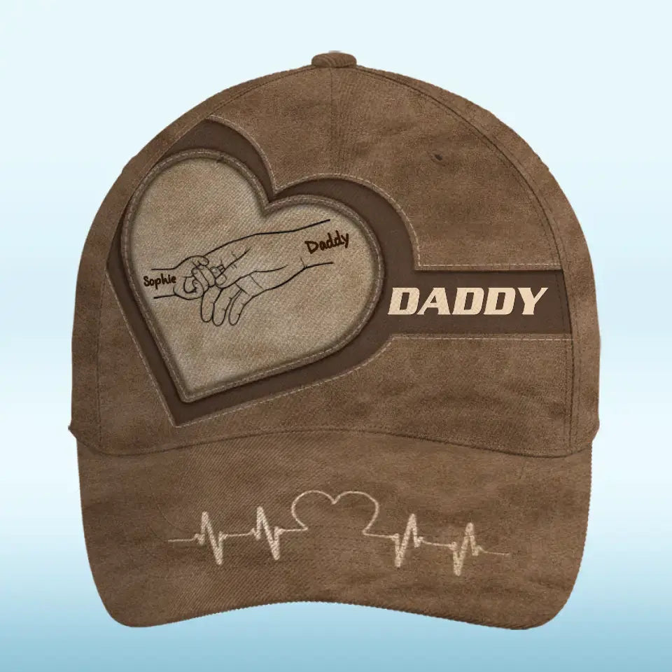 Tiens-moi la main et marche à mes côtés - Casquette personnalisée pour la famille, casquette classique à imprimé intégral - Fête des pères, cadeau pour papa, grand-père
