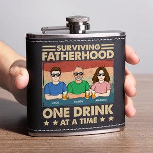 Des raisons pour lesquelles vous buvez, papa - Flasque personnalisée pour la famille - Fête des pères, cadeau pour papa, grand-père
