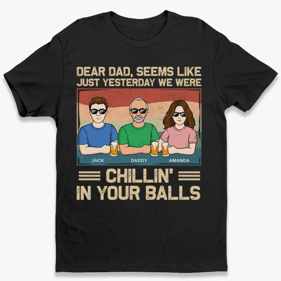 Hier encore, je me détendais - T-shirt unisexe personnalisé pour la famille, sweat à capuche, sweat-shirt - Fête des pères, cadeau pour papa, grand-père
