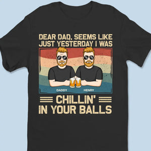 Hier encore, je me détendais - T-shirt unisexe personnalisé pour la famille, sweat à capuche, sweat-shirt - Fête des pères, cadeau pour papa, grand-père